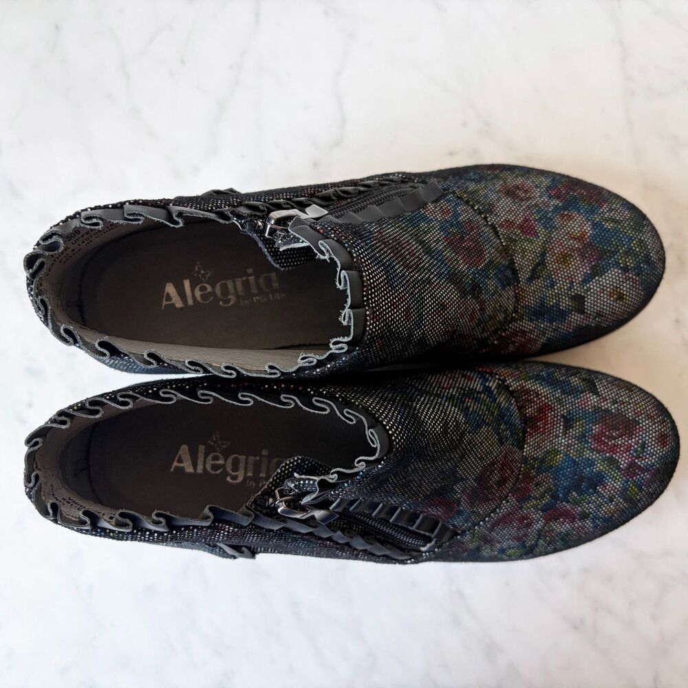 Alegria Hannah HAN-509 Ankle Boots Women EU 39 US 8.5-9 Multi Dot Floral NWOB - Picture 7 of 8